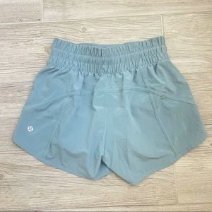 Blue Lululemon Track That Mid-Rise Lined Short